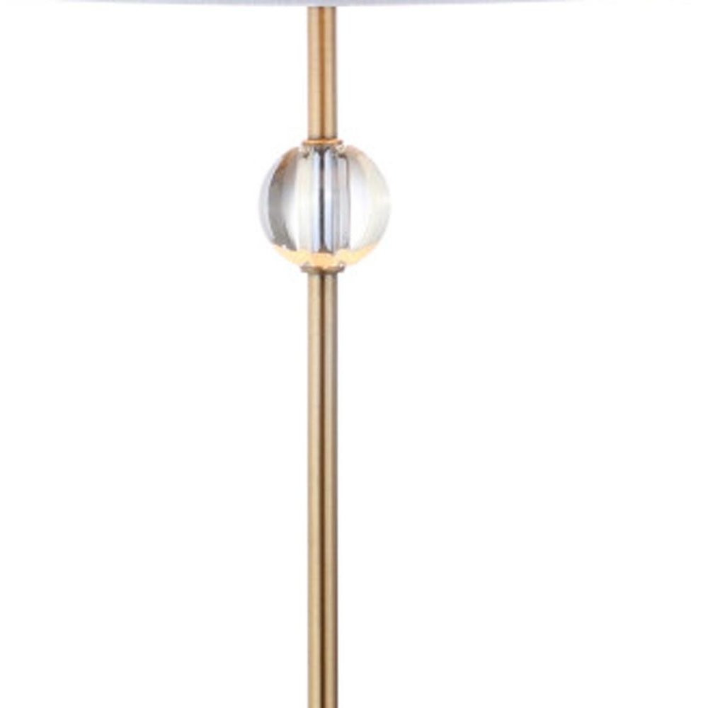 Set of Two 30" White Table Lamps With Drum Shades — view 3