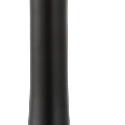 Set of Two 25" Black And Clear Gourd Table Lamps With Drum Shades