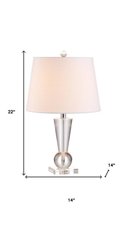 22" Clear Urn Table Lamp With Empire Shade HomeRoots