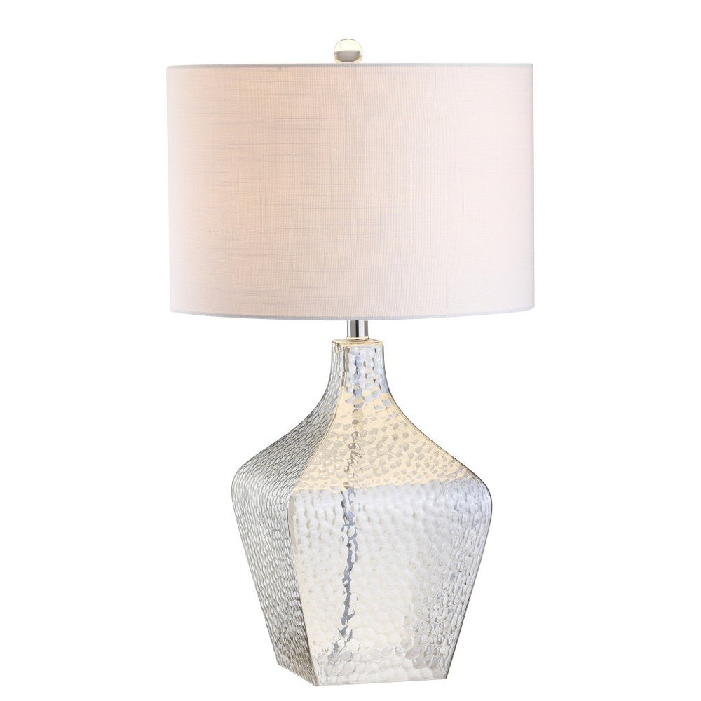 26" Clear Gourd Table Lamp With Drum Shade HomeRoots