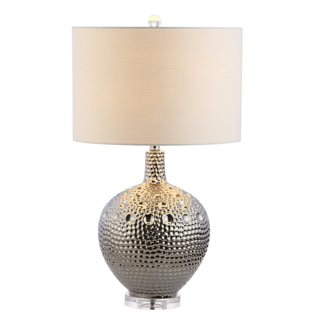 27" Clear Novelty Bedside Lamp With Drum Shade HomeRoots