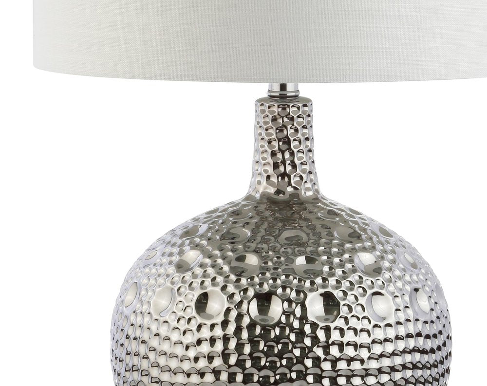 27" Clear Novelty Bedside Lamp With Drum Shade HomeRoots