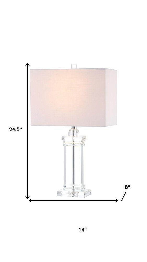 25" Clear Novelty Table Lamp With Shade HomeRoots