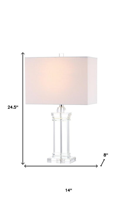 25" Clear Novelty Table Lamp With Shade HomeRoots