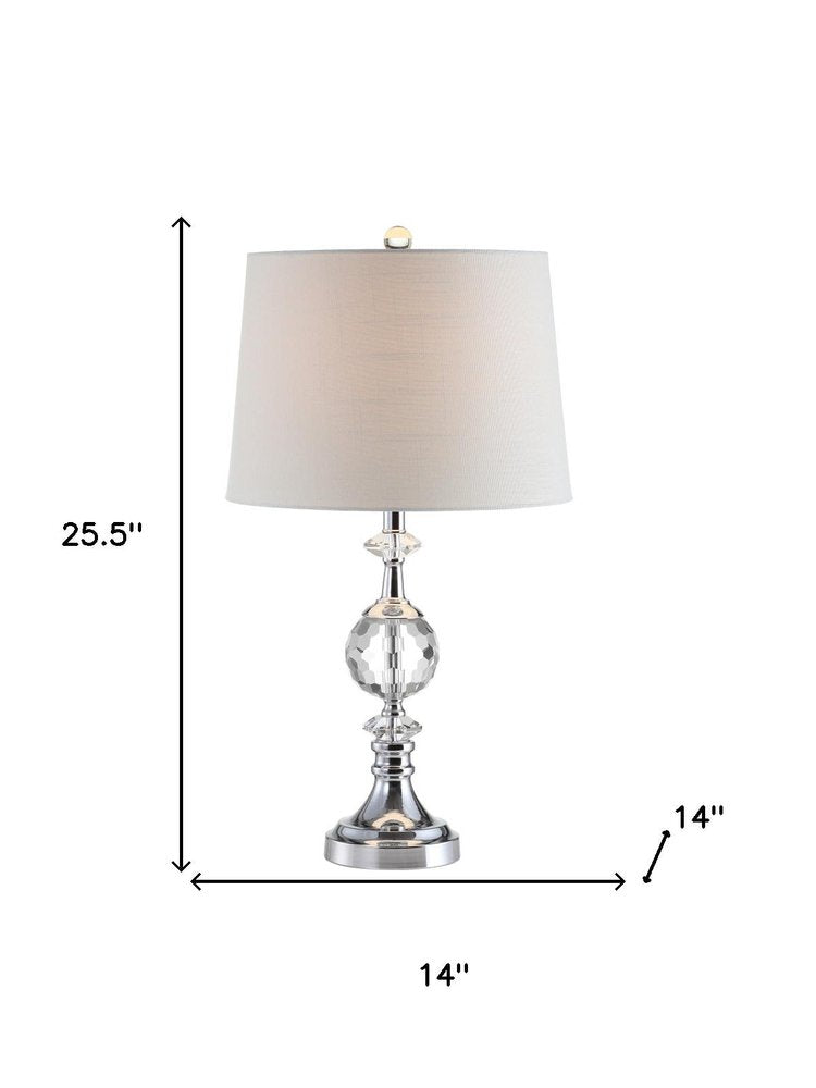 26" Silver Urn Bedside Lamp With Empire Shade HomeRoots