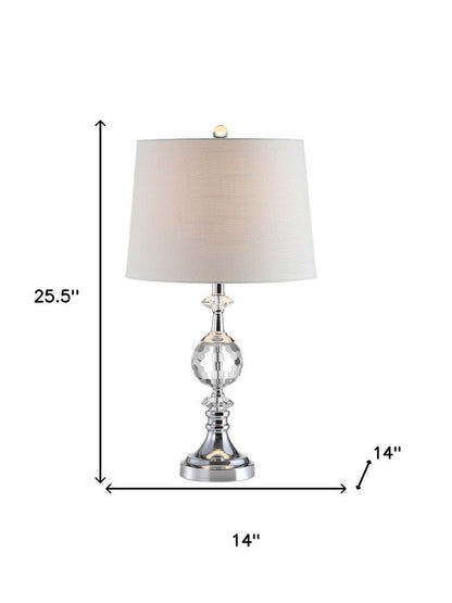 26" Silver Urn Bedside Lamp With Empire Shade HomeRoots