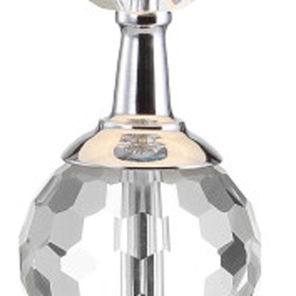 26" Silver Urn Bedside Lamp With Empire Shade HomeRoots