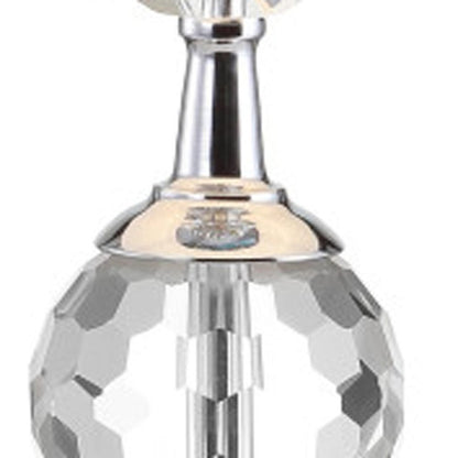 26" Silver Urn Bedside Lamp With Empire Shade HomeRoots