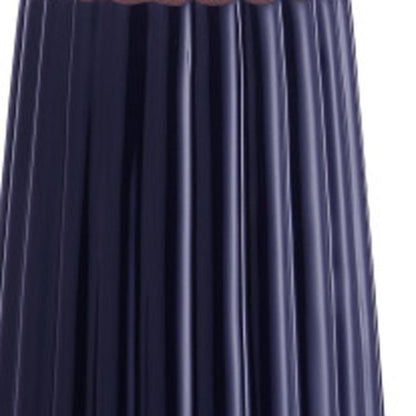 29" Navy Blue And Gold Table Lamp With Drum Shade HomeRoots