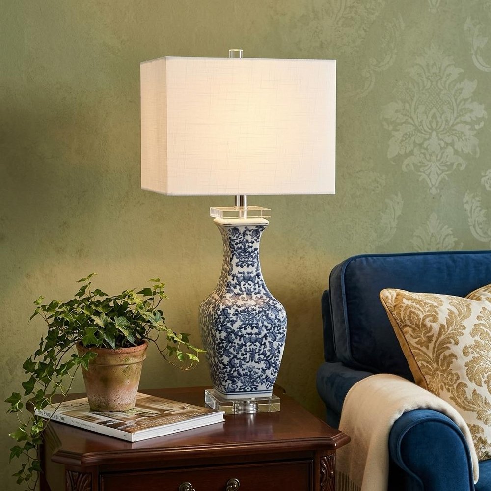 28" Clear Novelty Table Lamp With Square Shade — view 5