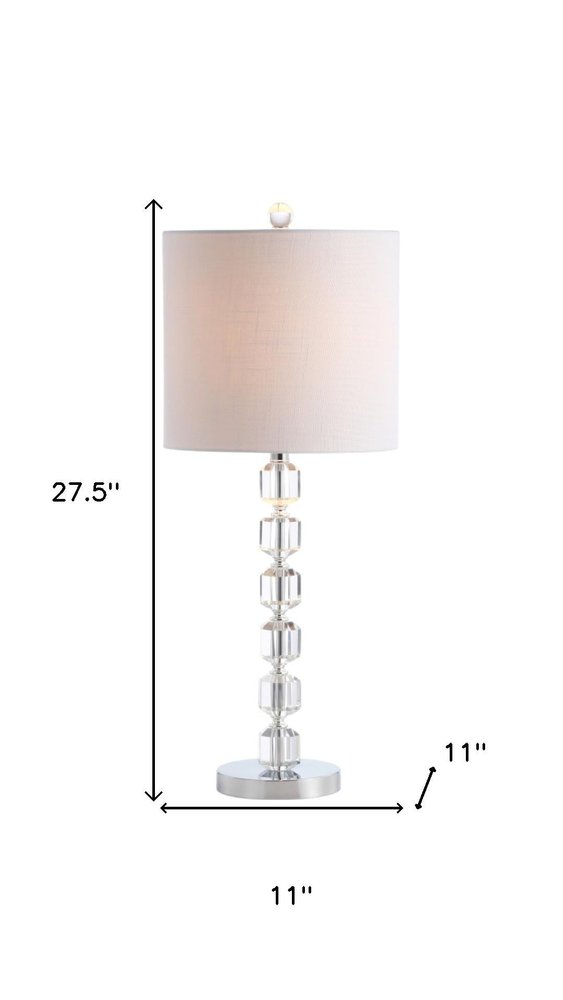 Set of Two 28" Silver Table Lamps With Drum Shades — view 7
