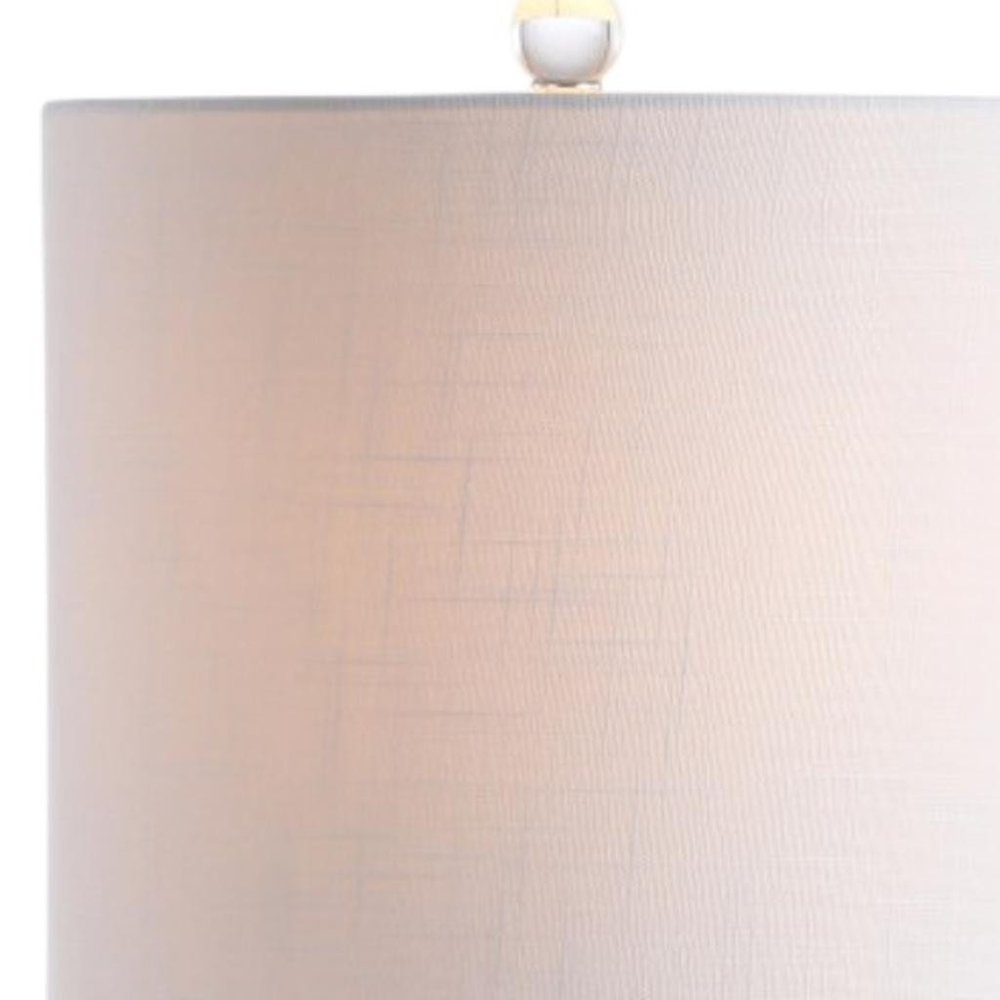 Set of Two 28" Silver Table Lamps With Drum Shades — view 6
