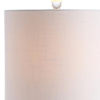 Set of Two 28" Silver Table Lamps With Drum Shades
