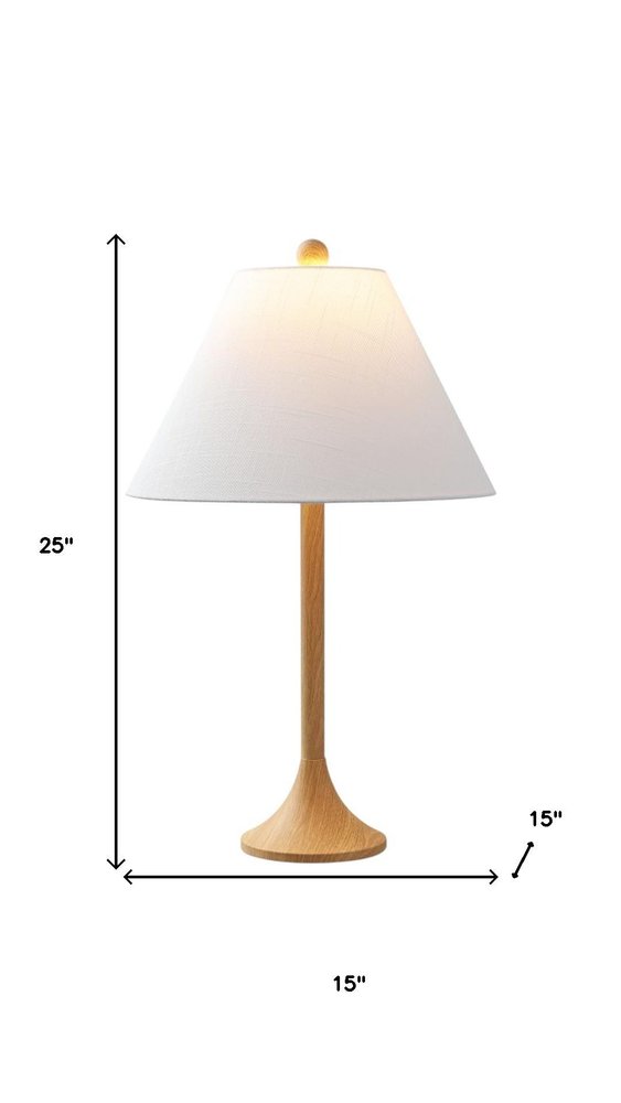 Set of Two 25" Brown Table Lamps With Empire Shades — view 6
