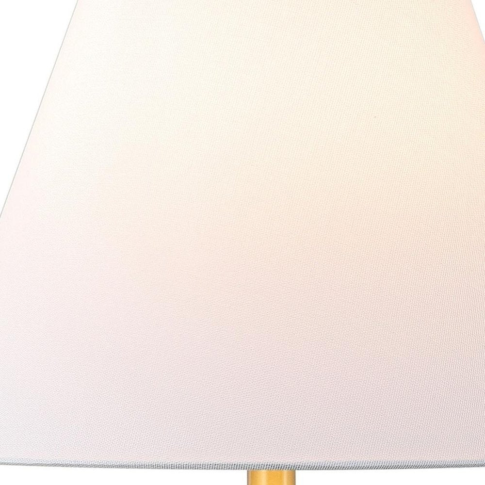 Set of Two 25" Cream Table Lamps With Cone Shades — view 2