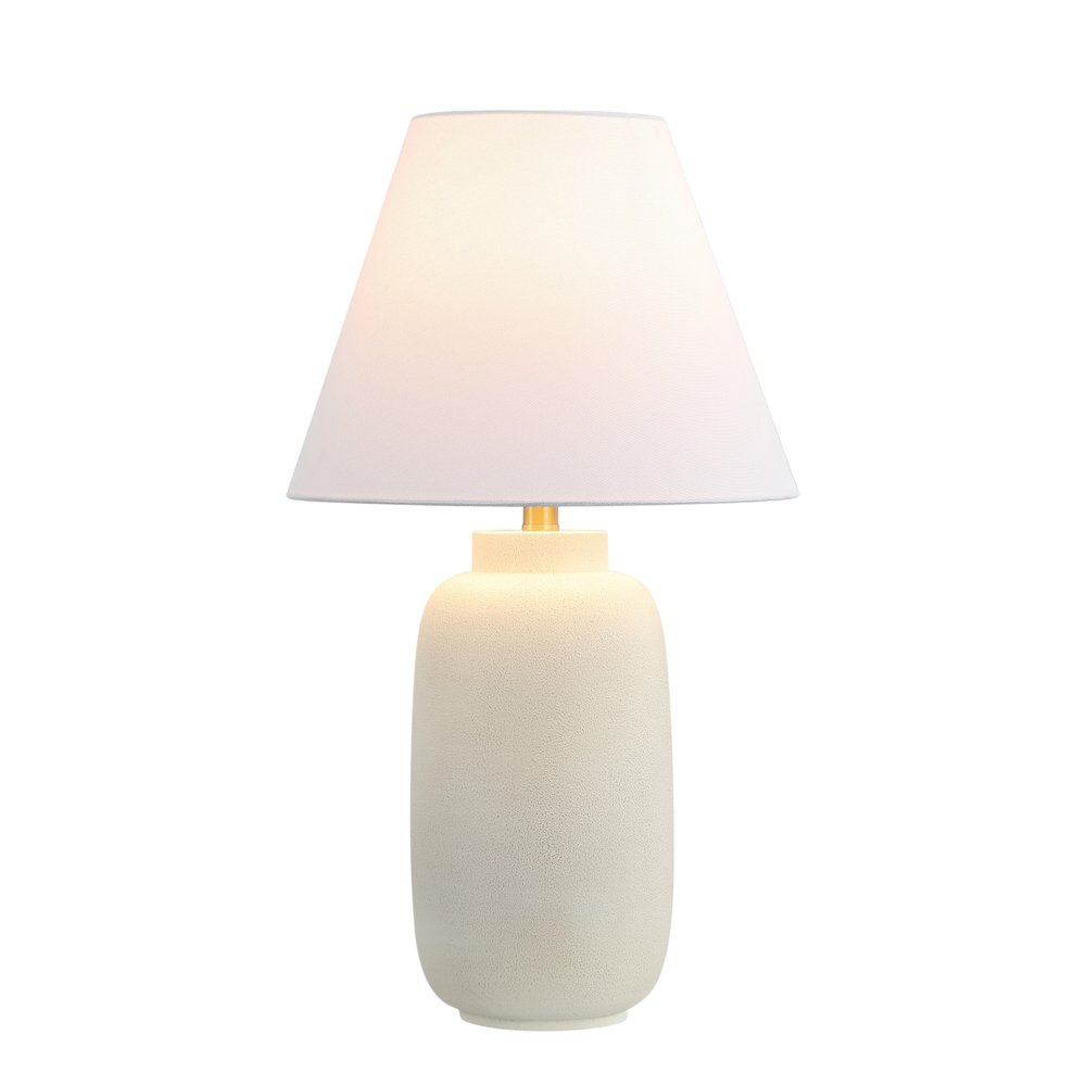 Set of Two 25" Cream Table Lamps With Cone Shades — view 3