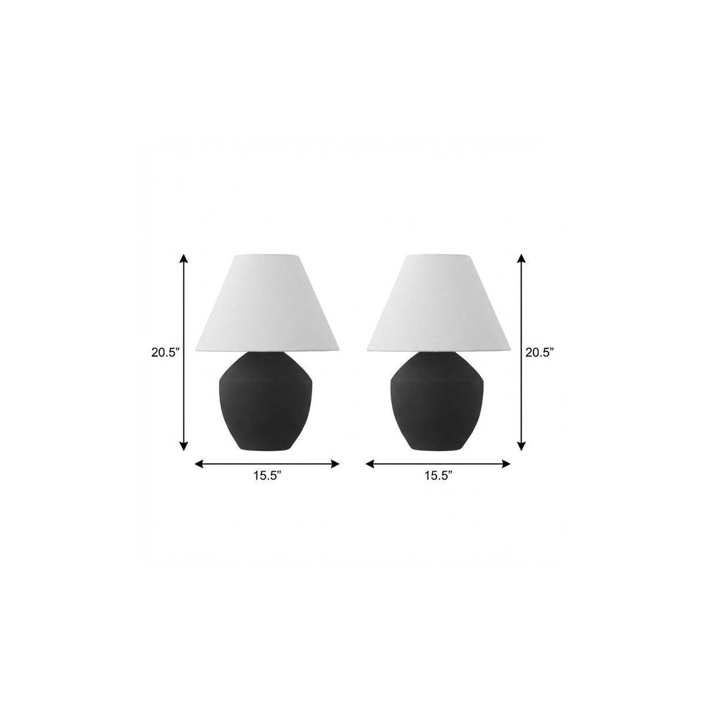 Set of Two 21" Clear Novelty Table Lamps With Empire Shades — view 5