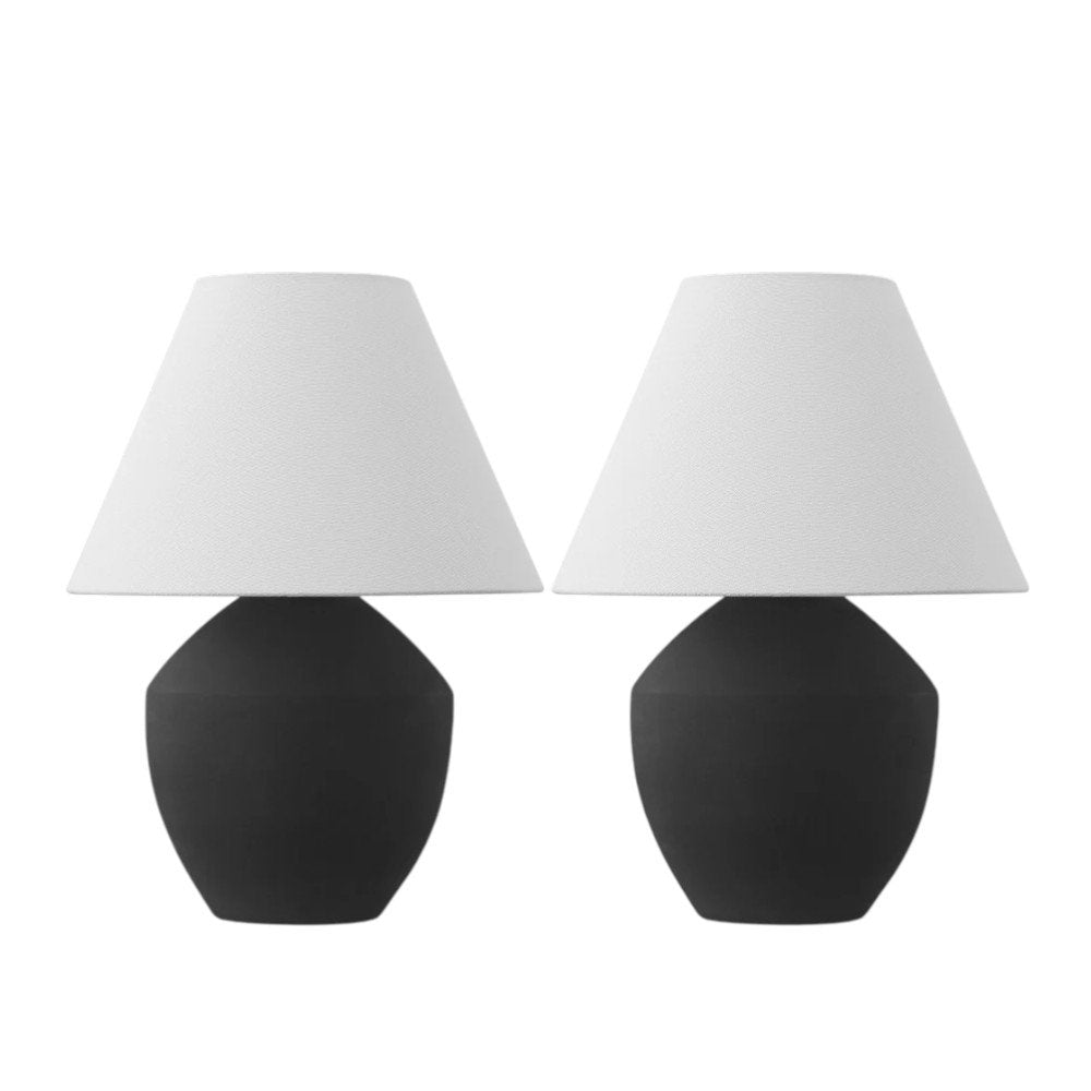 Set of Two 21" Clear Novelty Table Lamps With Empire Shades — view 2