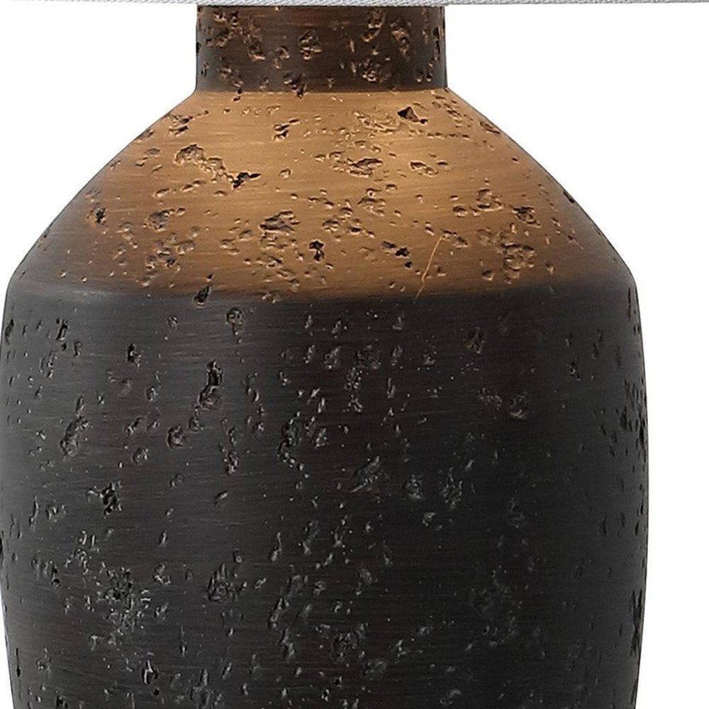 Set of Two 19" Black Urn Bedside Lamps With Empire Shades — view 1