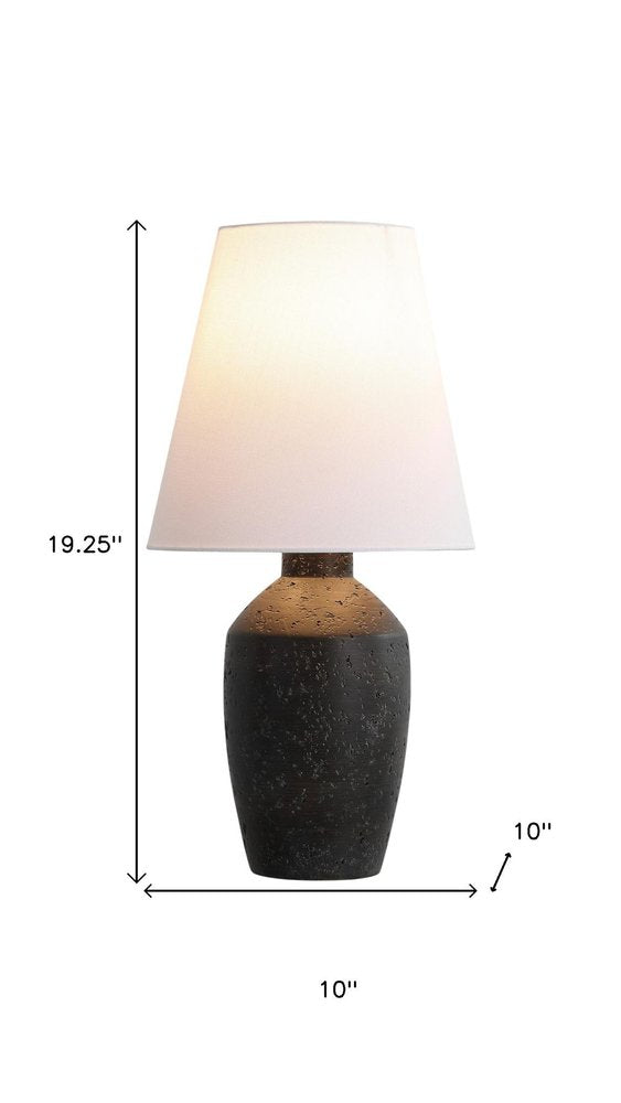 Set of Two 19" Black Urn Bedside Lamps With Empire Shades — view 4