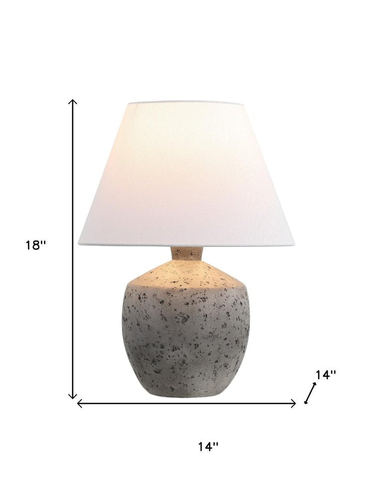 Set of Two 18" Gray Novelty Bedside Lamps With Empire Shades — view 4