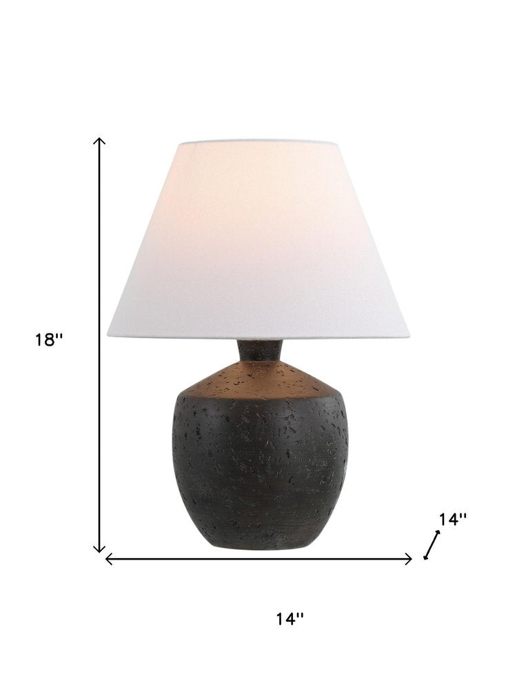 Set of Two 18" Black Urn Table Lamps With Empire Shades — view 4