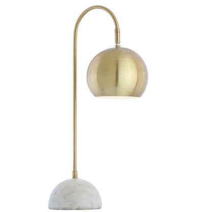 24" White Novelty Table Lamp With Globe Shade HomeRoots