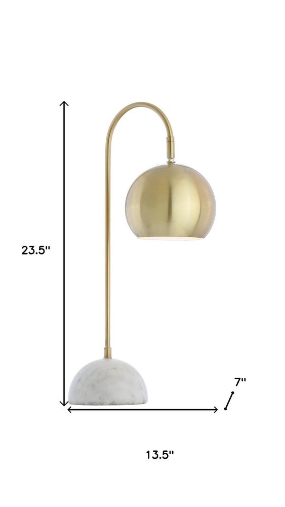 24" White Novelty Table Lamp With Globe Shade HomeRoots