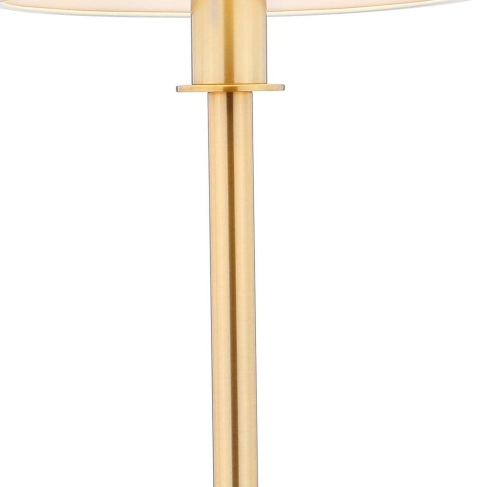 26" Gold Novelty Table Lamp With Drum Shade HomeRoots