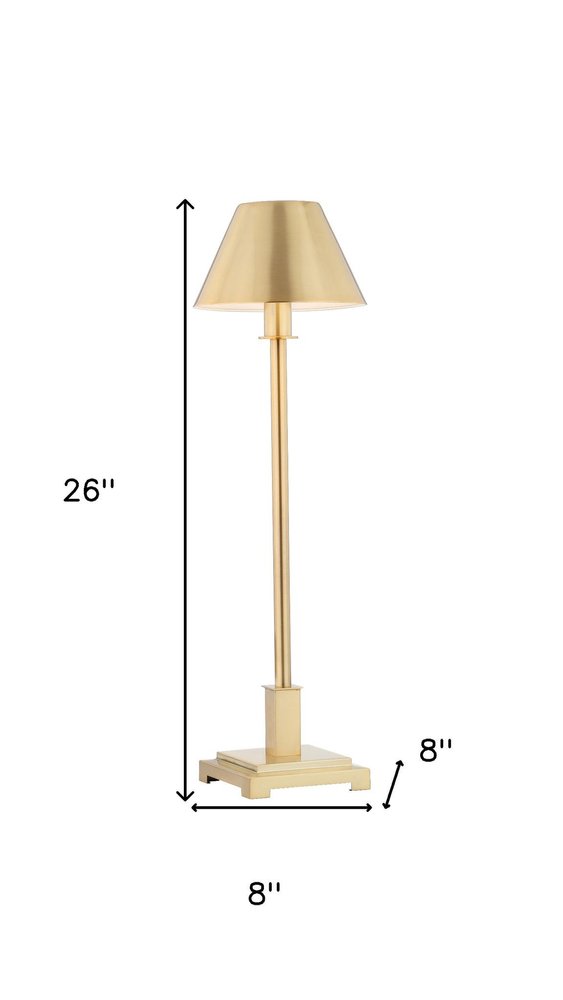 26" Gold Novelty Table Lamp With Drum Shade HomeRoots