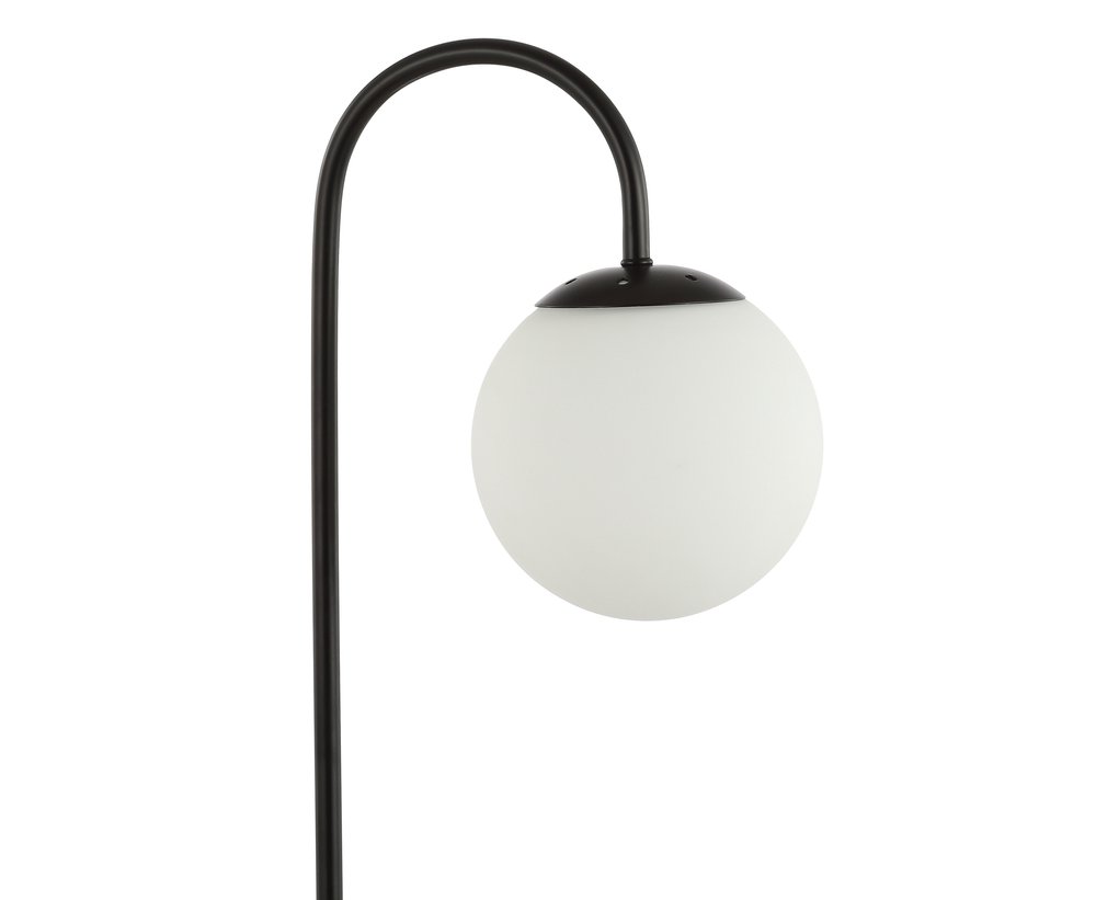 18" Black Globe Arched Lamp With Globe HomeRoots