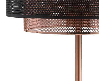 20" Copper Table Lamp With Cylinder Shade HomeRoots