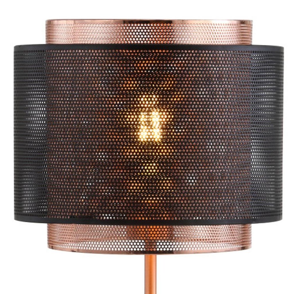20" Copper Table Lamp With Cylinder Shade HomeRoots
