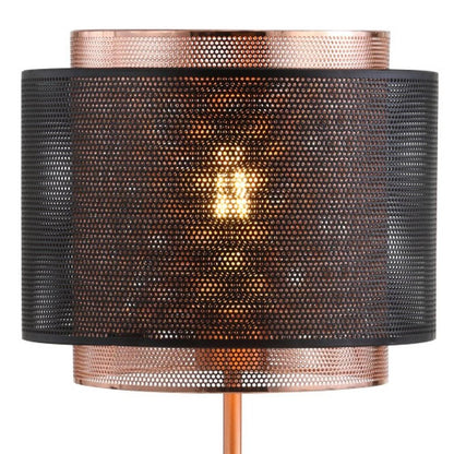20" Copper Table Lamp With Cylinder Shade HomeRoots