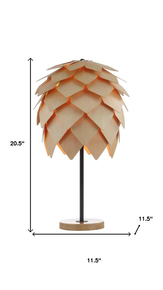 21" Natural And Black Novelty Table Lamp With Novelty Shade — view 3