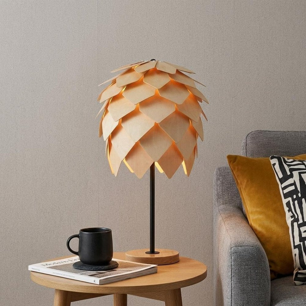 21" Natural And Black Novelty Table Lamp With Novelty Shade — view 4