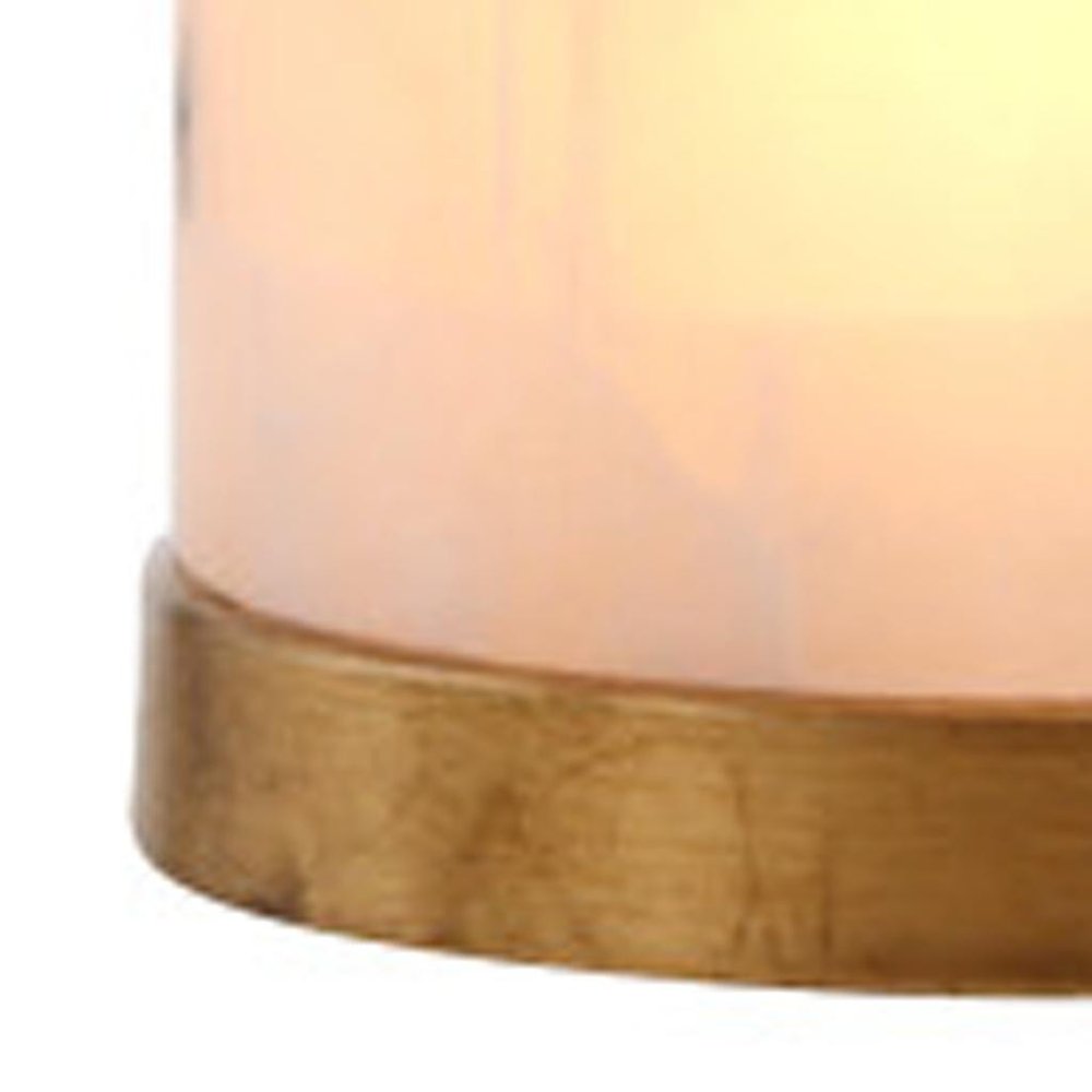 26" White And Gold Table Lamp With Drum Shade HomeRoots