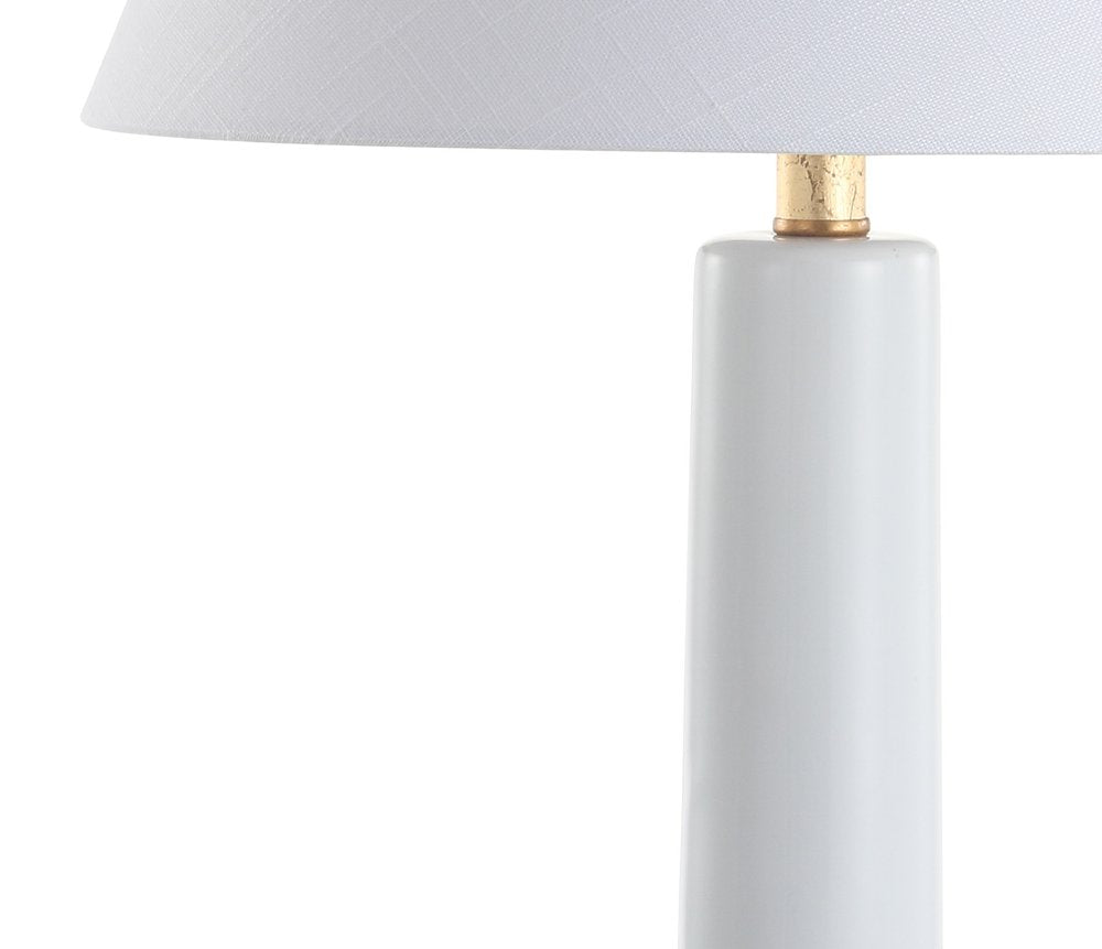 29" White And Gold Urn Table Lamp With Empire Shade HomeRoots