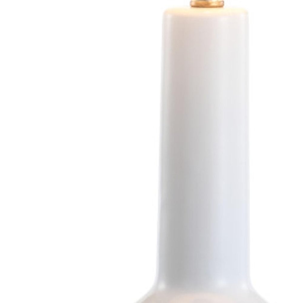 29" White And Gold Urn Table Lamp With Empire Shade HomeRoots