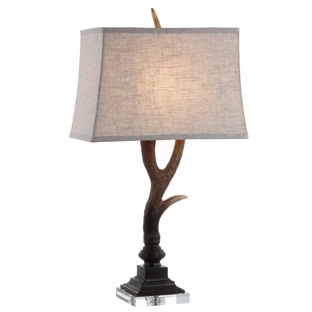 30" Brown And Clear Novelty Table Lamp With Shade HomeRoots
