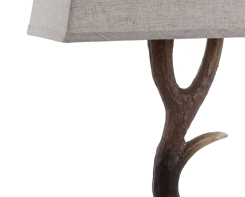 30" Brown And Clear Novelty Table Lamp With Shade HomeRoots