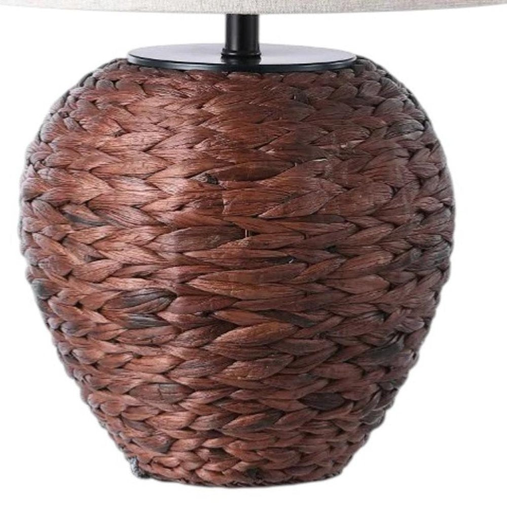 25" Clear Urn Table Lamp With Globe Shade — view 4