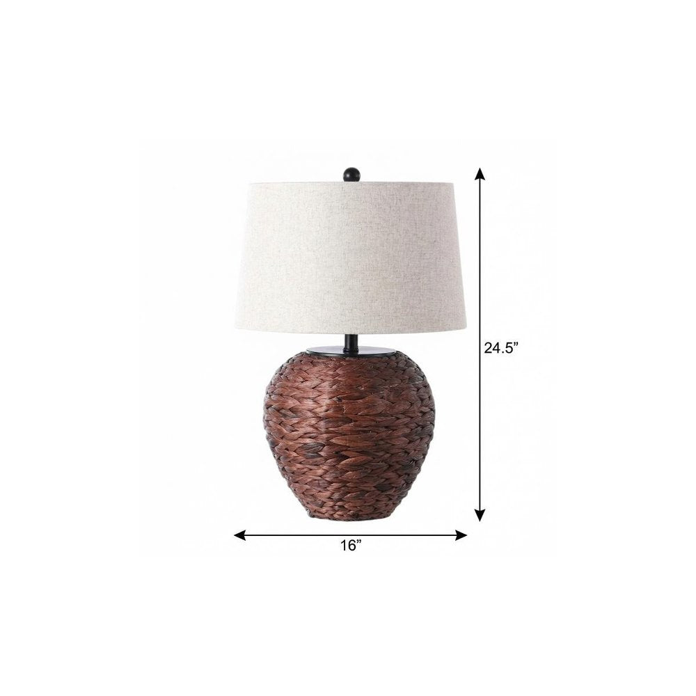 25" Clear Urn Table Lamp With Globe Shade — view 5