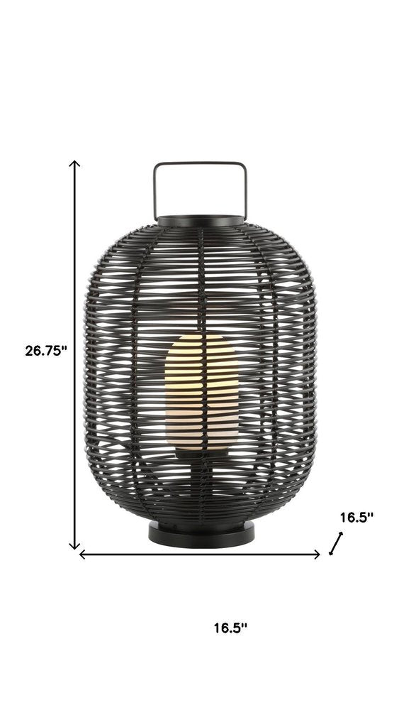 27" Black Novelty Lantern HomeRoots