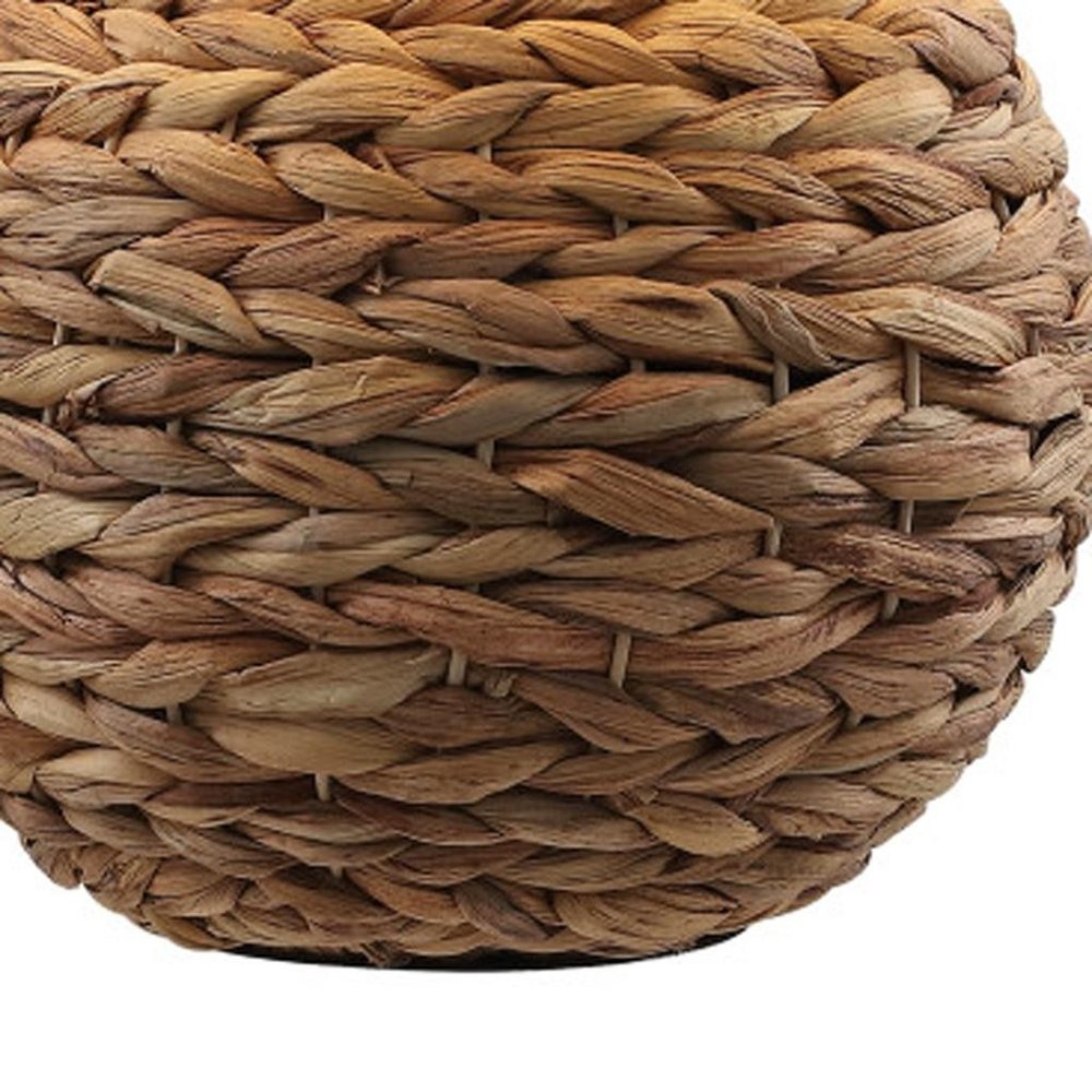 22" Clear Round Table Lamp With Drum Shade HomeRoots