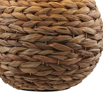 22" Clear Round Table Lamp With Drum Shade HomeRoots