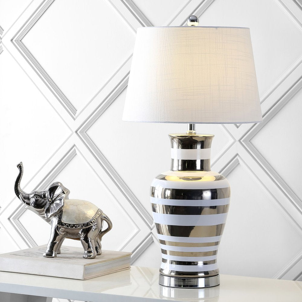 29" Silver Urn Table Lamp With Empire Shade HomeRoots