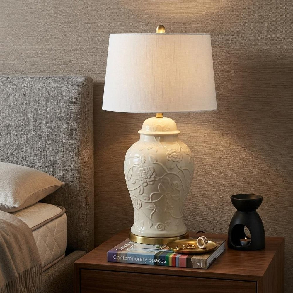 30" Gold Novelty Table Lamp With Empire Shade — view 6