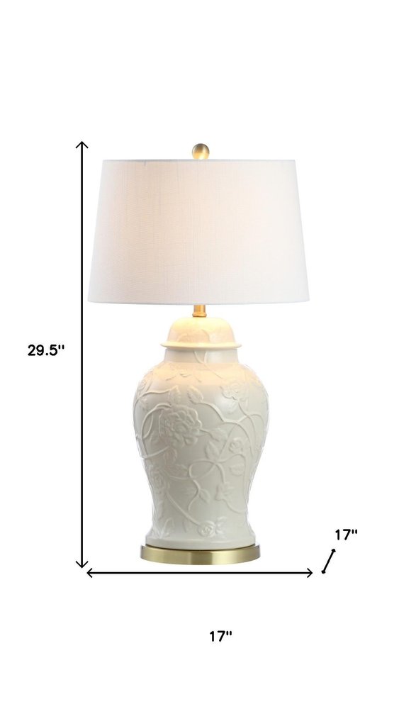 30" Gold Novelty Table Lamp With Empire Shade — view 4