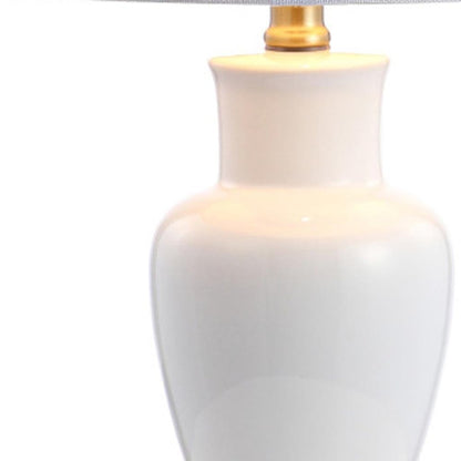 21" Gold Urn Table Lamp With Drum Shade HomeRoots